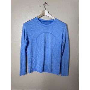 Lululemon Shirt Women's  8 Blue Swiftly Tech Long-Sleeve Performance